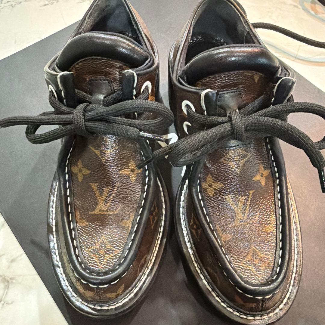 ぶ*う様 Louis Vuitton 36 モノグラムローファー厚底　百貨店購入