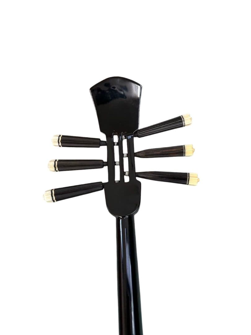 沖縄三線 六線 ヘビ柄 本革 強化張り ハードケース付