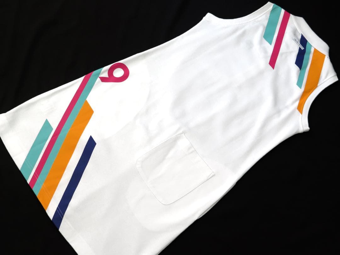 新品○ パーリーゲイツ ○配色ライン ノースリーブ ワンピース