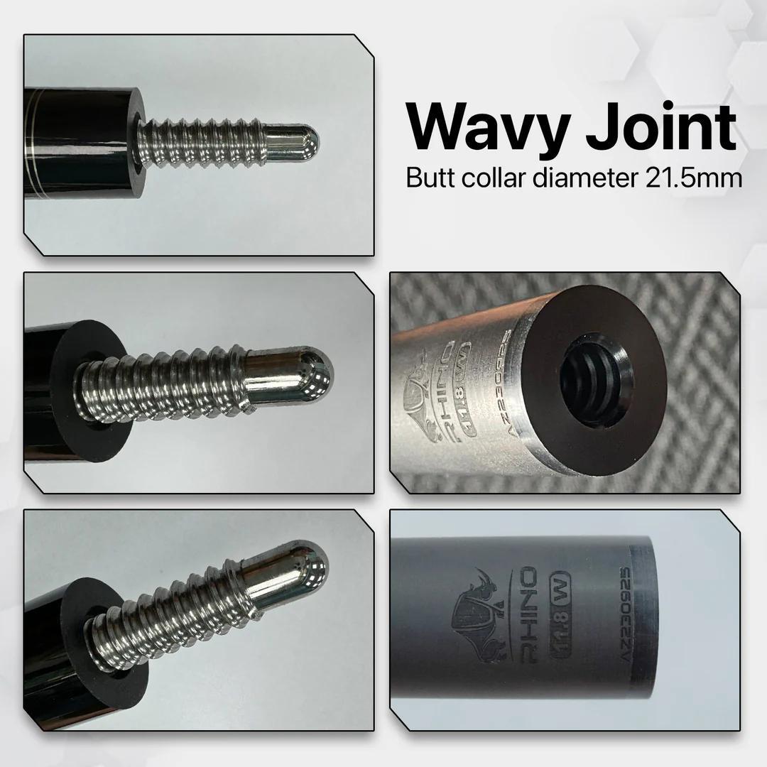 ※1月中旬入荷【Rhino】WAVY 12.9mm カーボン プールシャフト