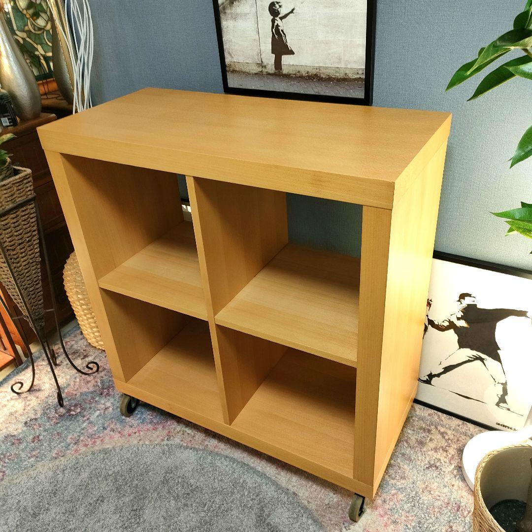廃盤旧モデル】無印良品2☓2シェルフ キャスター付き ブナ材 - メルカリ