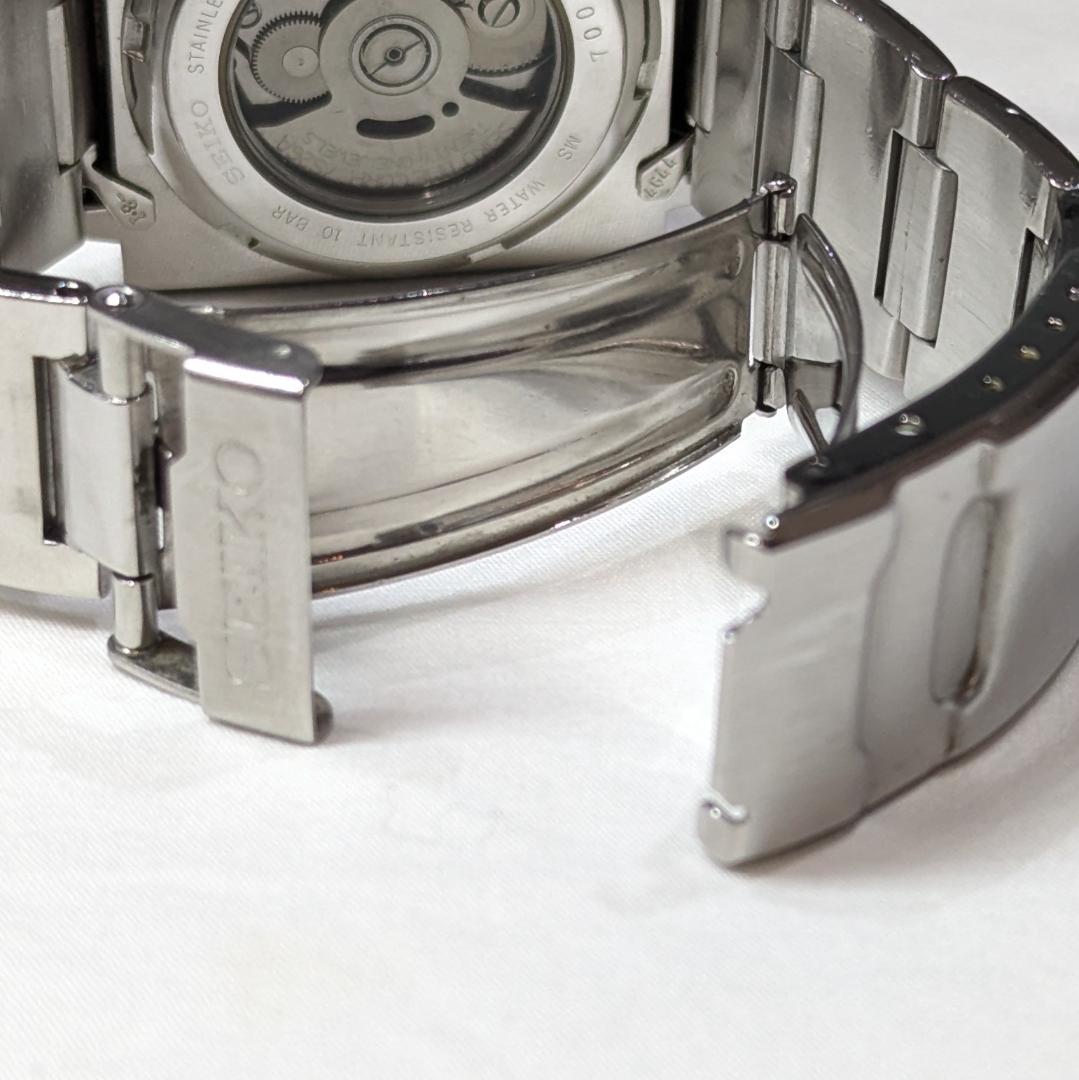 セイコー S-WAVE 自動巻き スクエアケース・稼働品・緑文字盤