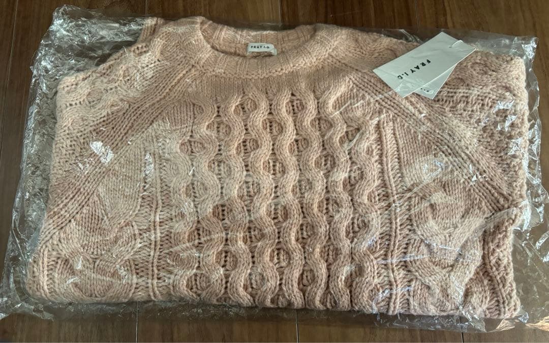 新品未使用⭐︎FRAY I.D⭐︎フレイアイディー⭐︎ケーブルニットミニワンピース