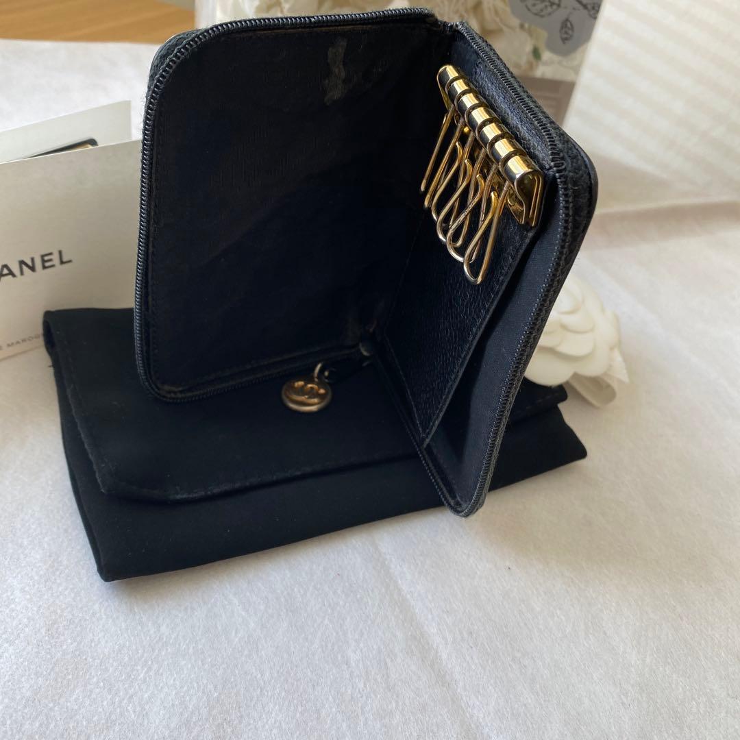 shun　CHANEL シャネル　キーケース　キャビアスキン ココマーク