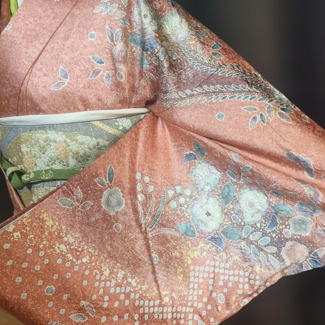 訪問着フルセット 辻が花袖丈長め