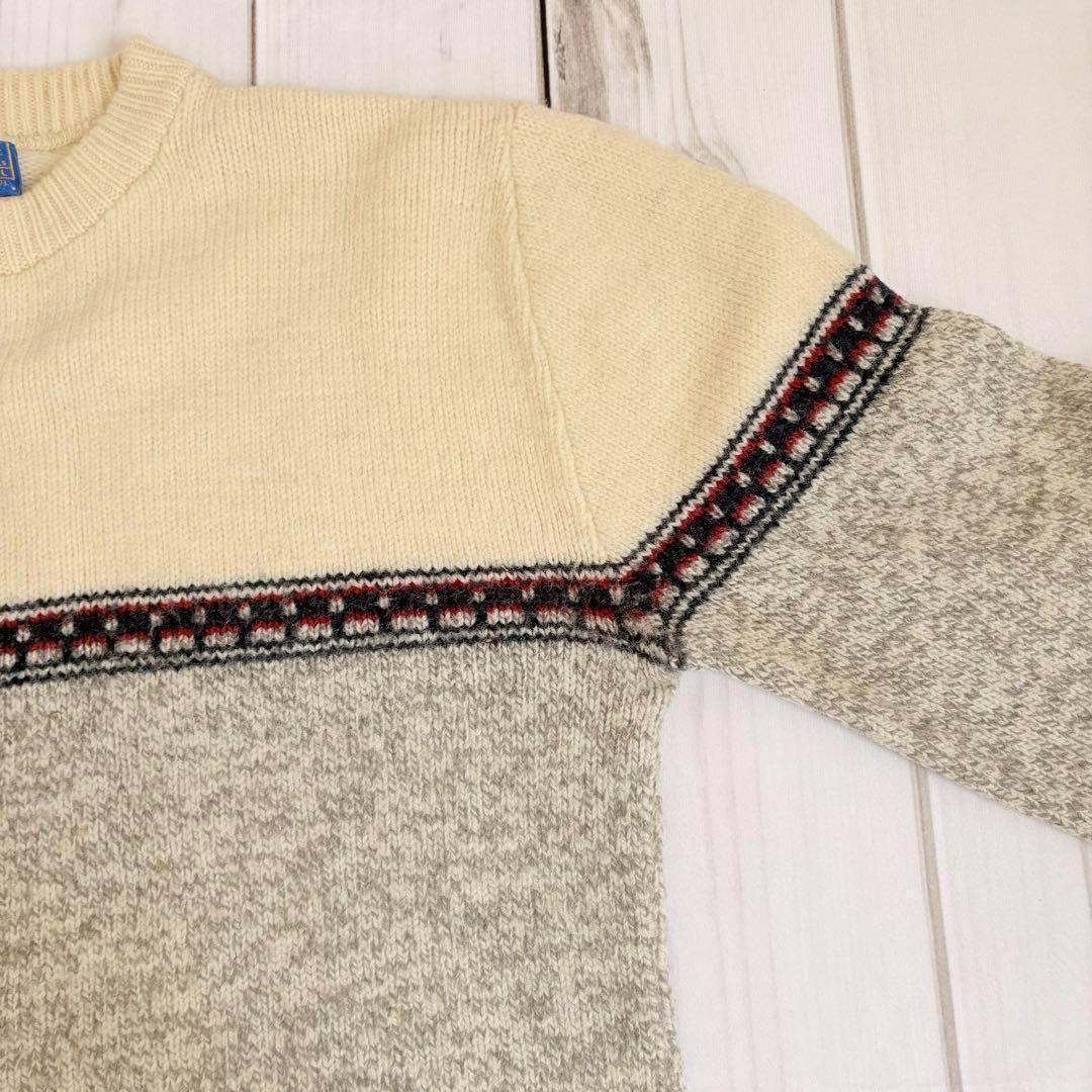 【美品】Pendleton ペンドルトン バージンウールカバーブロックセーター