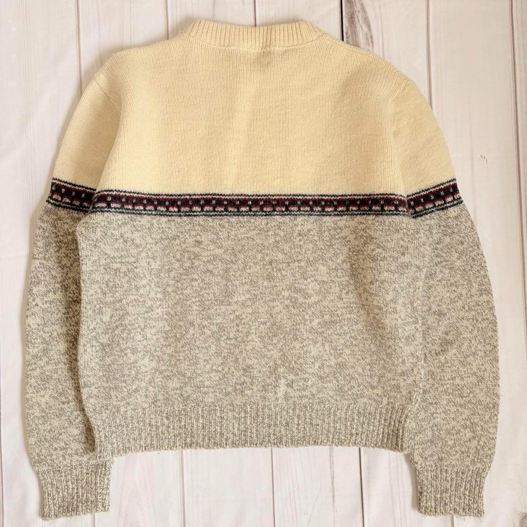 【美品】Pendleton ペンドルトン バージンウールカバーブロックセーター