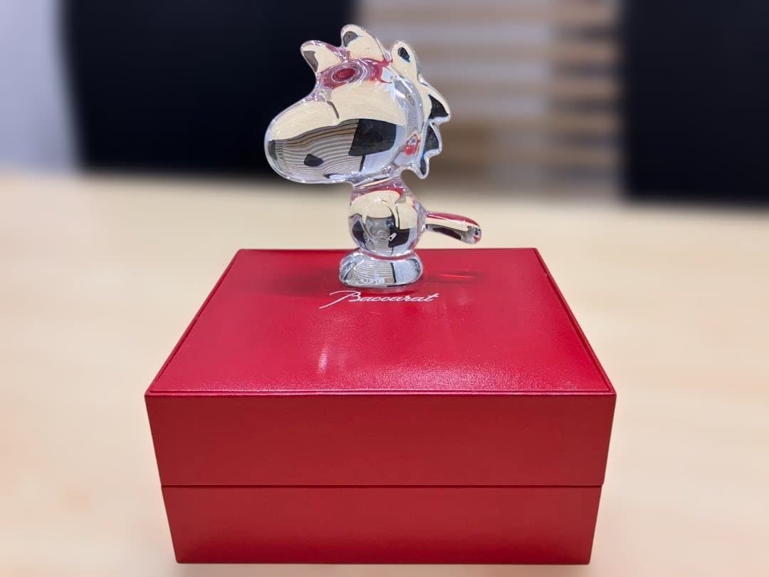 超美品 Baccarat バカラ ウッドストック 置物 フィギュリン スヌーピー