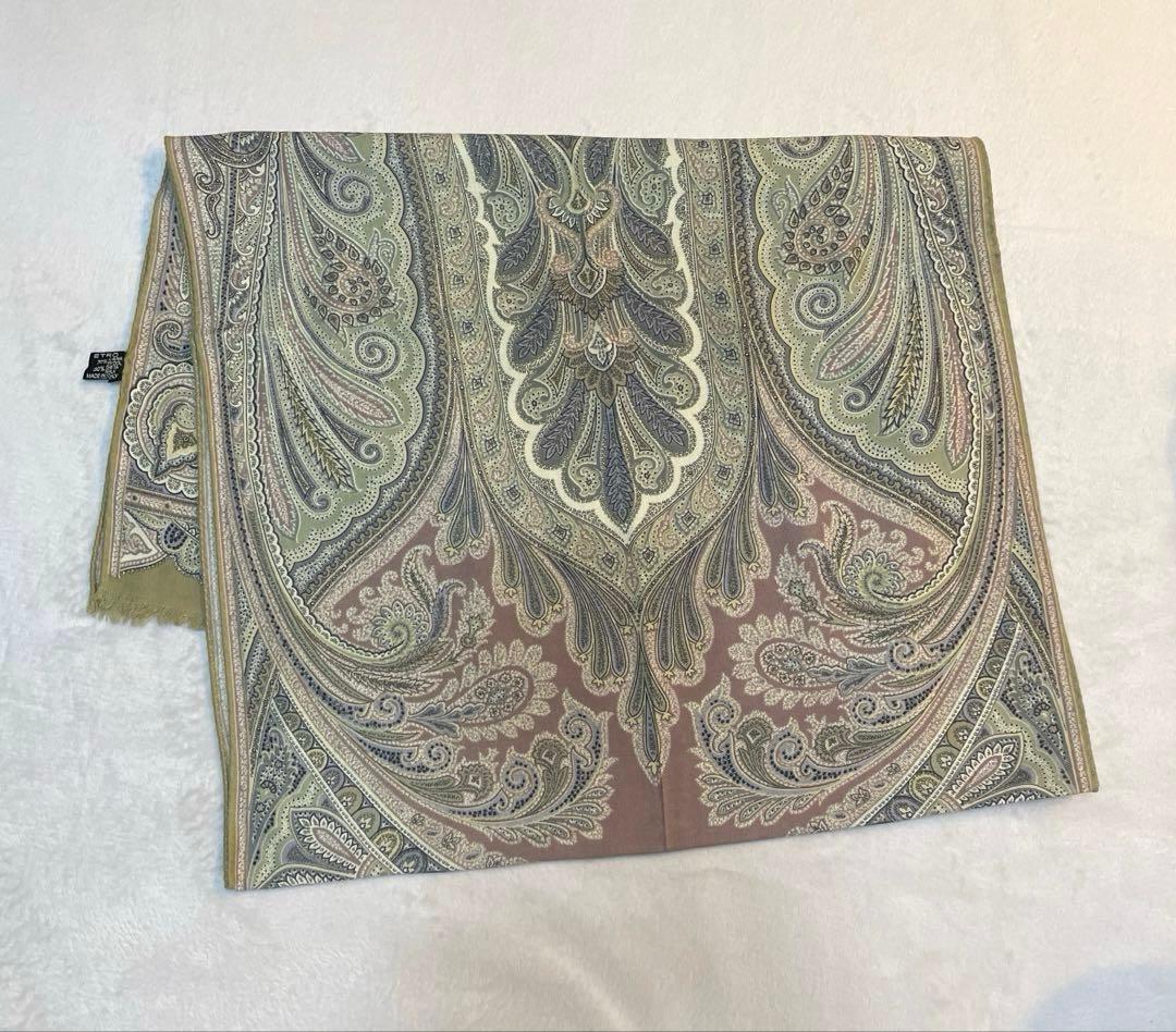 ETRO エトロ ペイズリー柄ストール イタリア製 ウール シルク - メルカリ