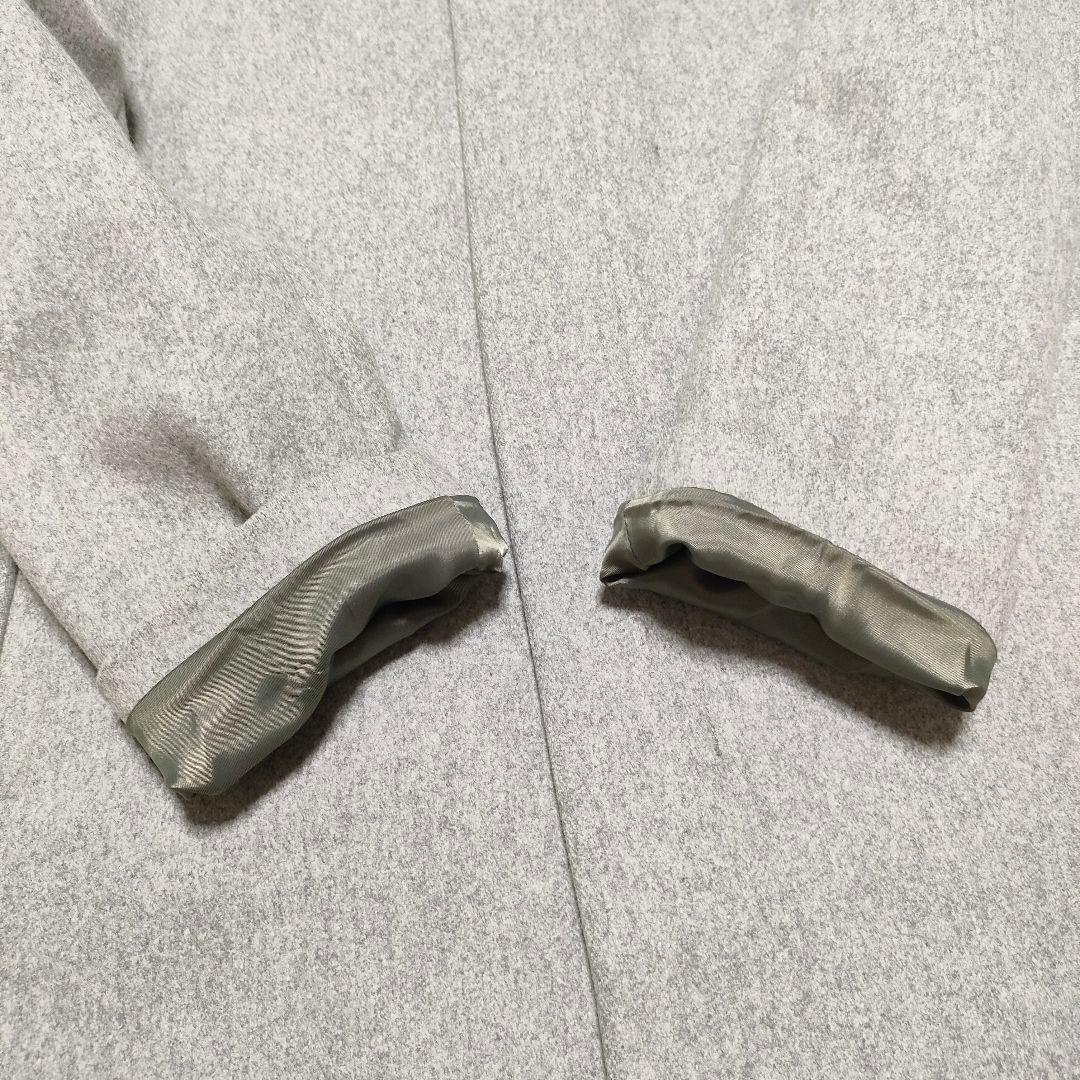 【カシミヤ】Theory　セオリー　コート　スタンドカラー　ライトグレー　メンズ