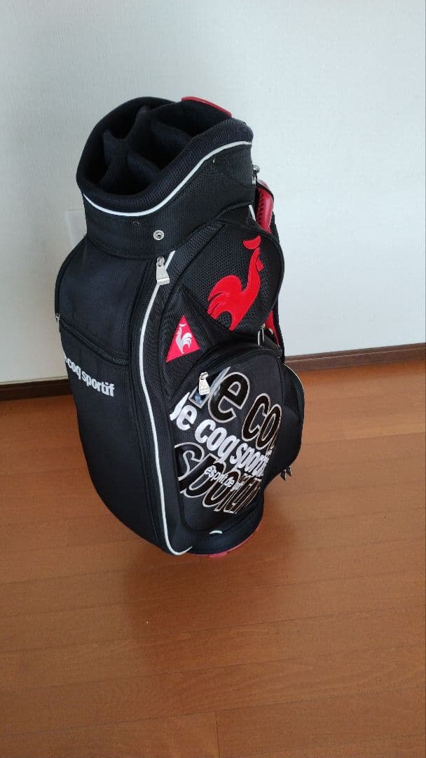le coq sportif 【長持ち布製】ブラック レッド キャディバッグ