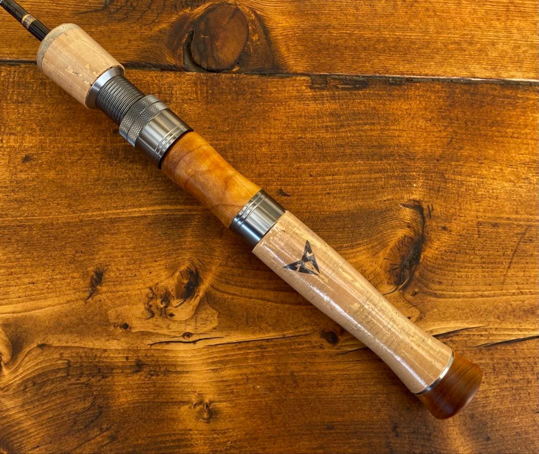 トラウトロッド ウッドリールシート 渓流釣り 源流 天然木 スピニング