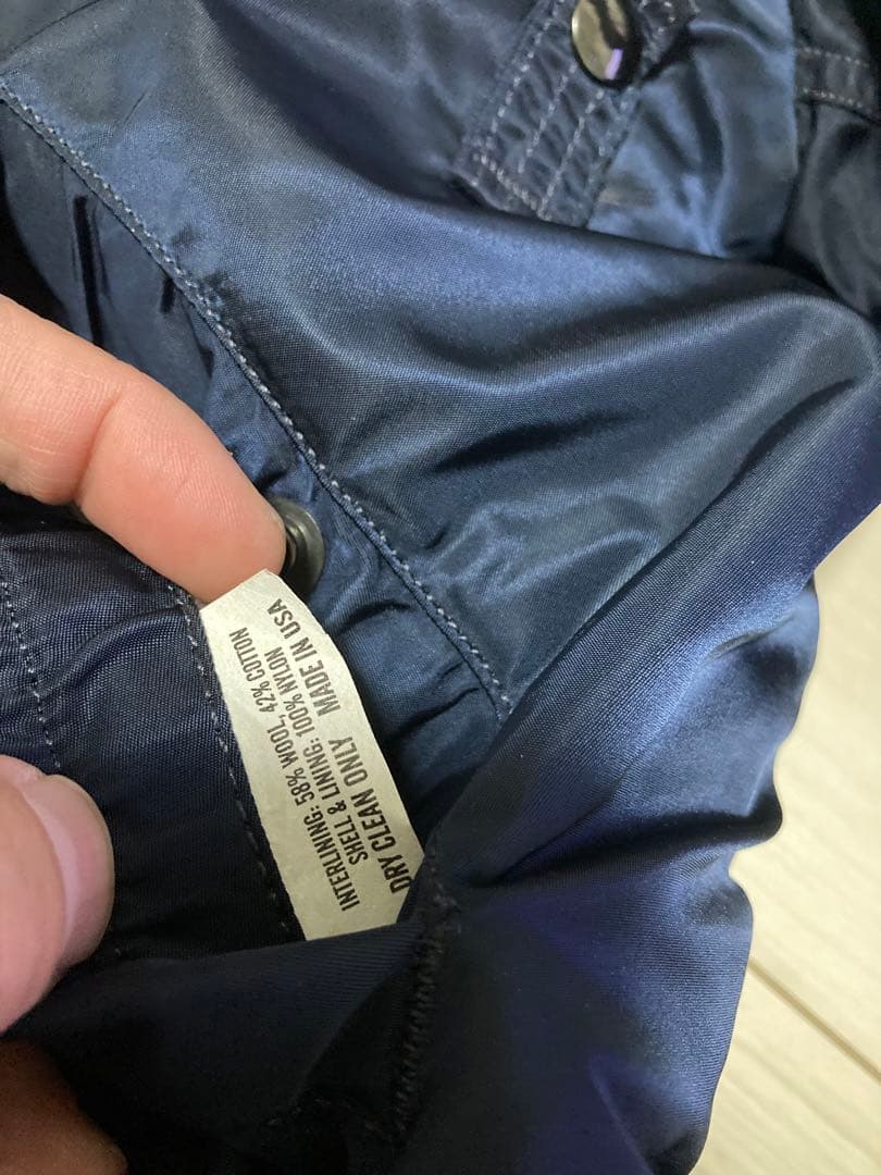 50s復刻 米国製 アルファ B-15C フライトジャケット ネイビー 38