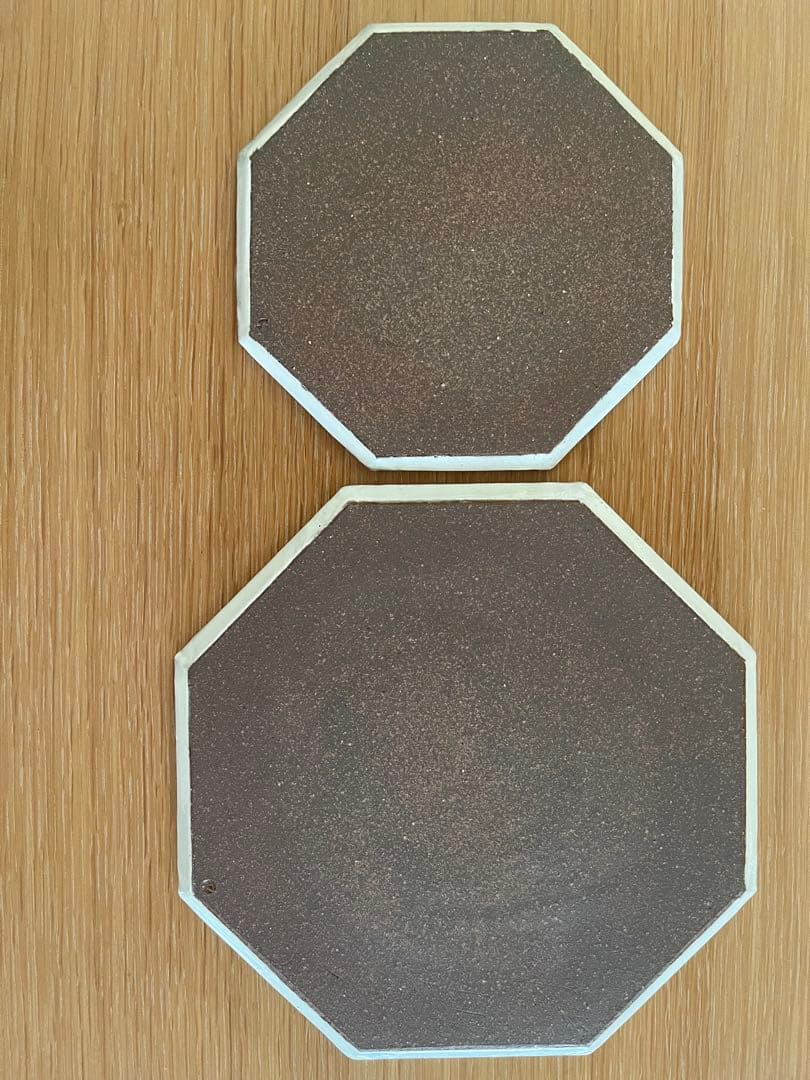 桑原哲夫　八角皿　2枚セット