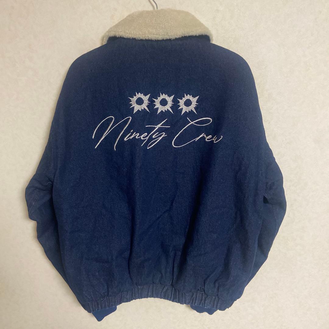 ジャケット・アウター 9090 Bullet Logo Boa Denim Jacket M