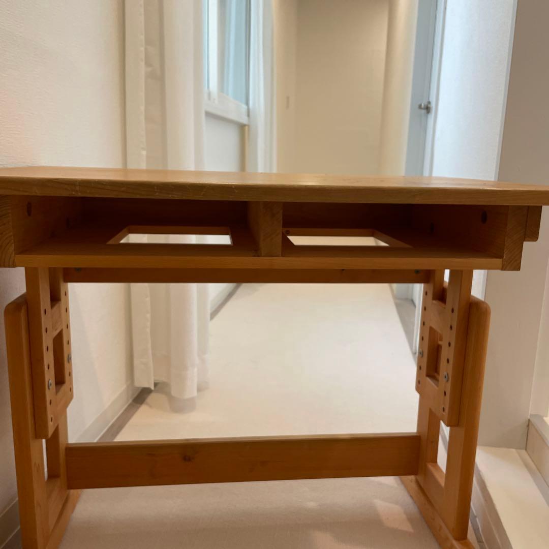 総檜 ヒノキ シンプルデスク 学習机 縁起物 引き出し