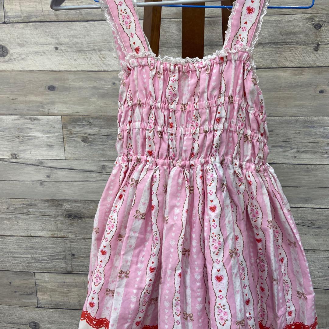 メタモルフォーゼ♡JSK猫プリント ピンク 裾パニエ付きシャーリングスカート