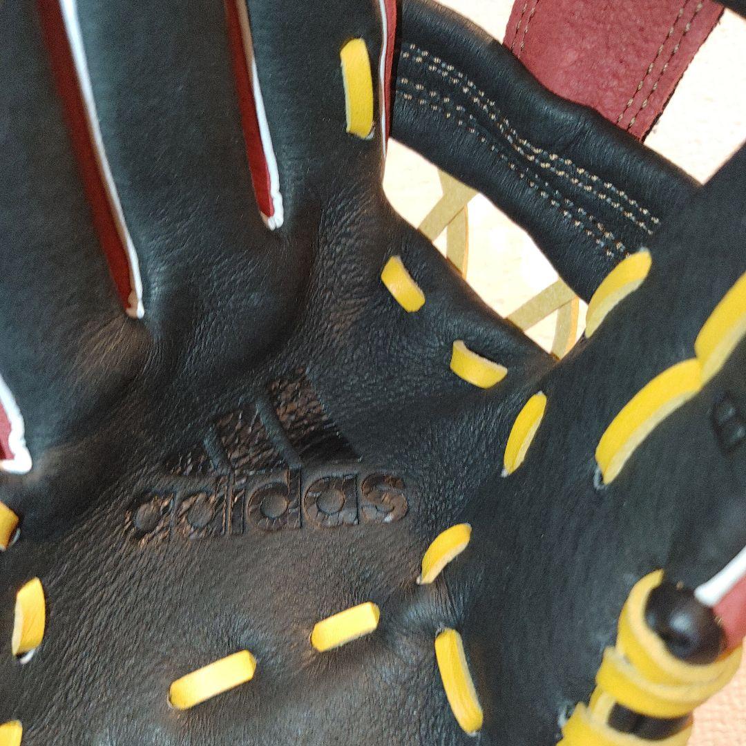 adidas　希少　少年野球　左投げ　グローブ ブラック×レッド