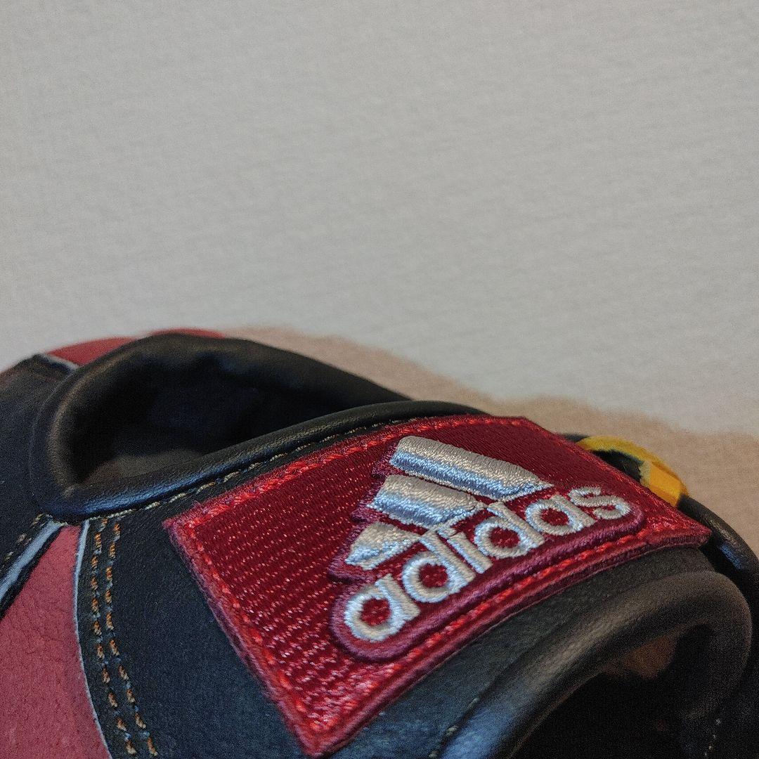 adidas　希少　少年野球　左投げ　グローブ ブラック×レッド