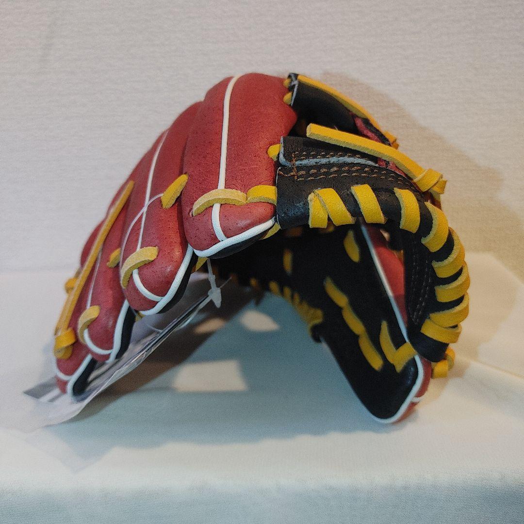 adidas　希少　少年野球　左投げ　グローブ ブラック×レッド