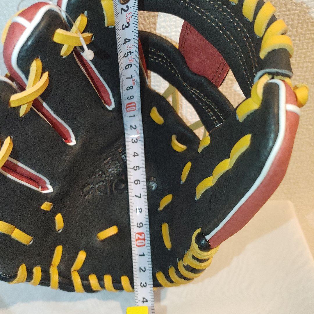 adidas　希少　少年野球　左投げ　グローブ ブラック×レッド