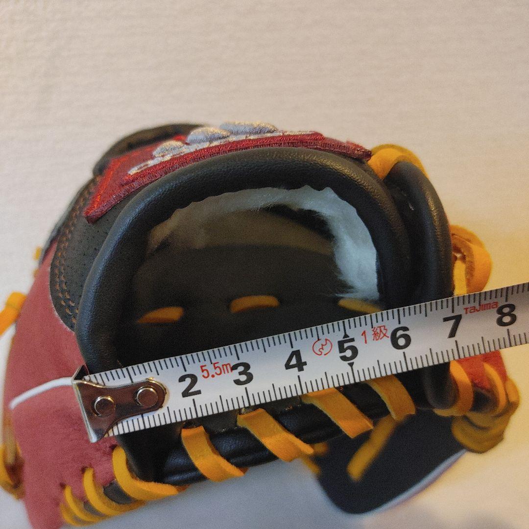 adidas　希少　少年野球　左投げ　グローブ ブラック×レッド