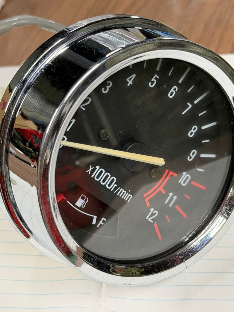ゼファー750のタコメーター クローム仕上げ 0-12,000 rpm - メルカリ