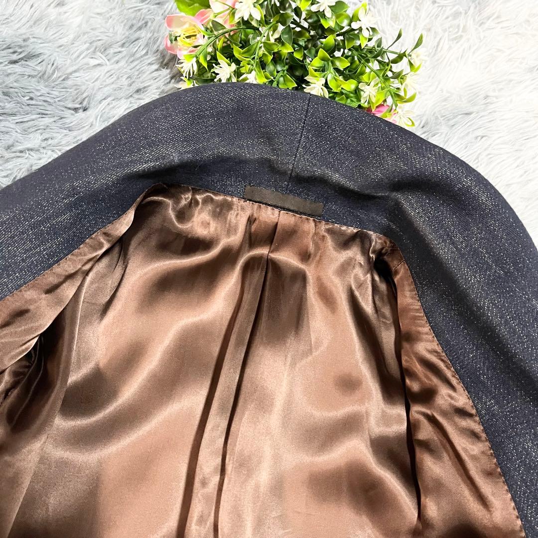 Caruso カルーゾ　ラップコート ガウンコート　インディゴ　ベルト　ロング丈