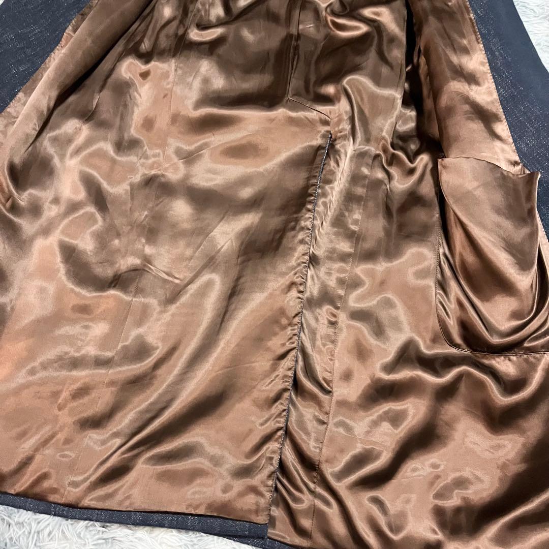 Caruso カルーゾ　ラップコート ガウンコート　インディゴ　ベルト　ロング丈