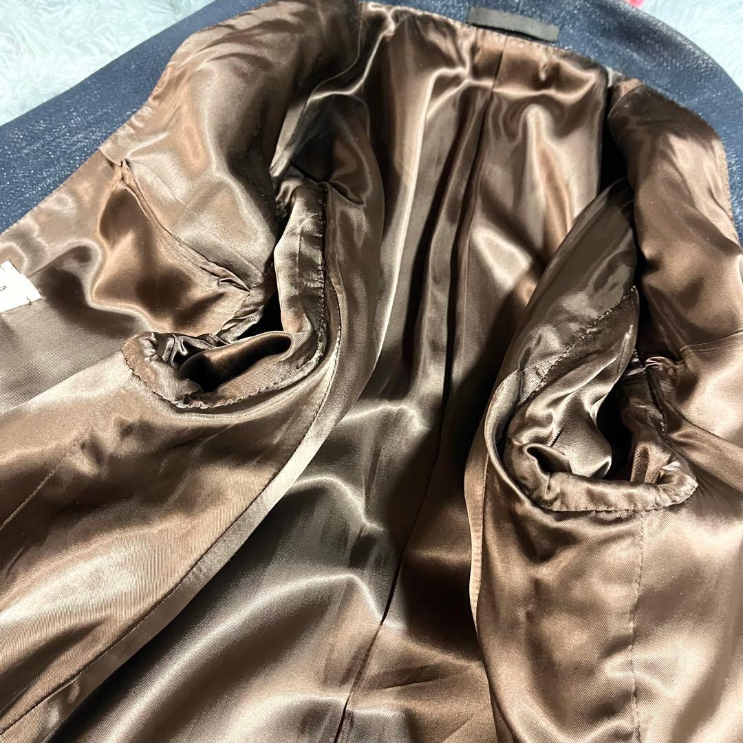 Caruso カルーゾ　ラップコート ガウンコート　インディゴ　ベルト　ロング丈