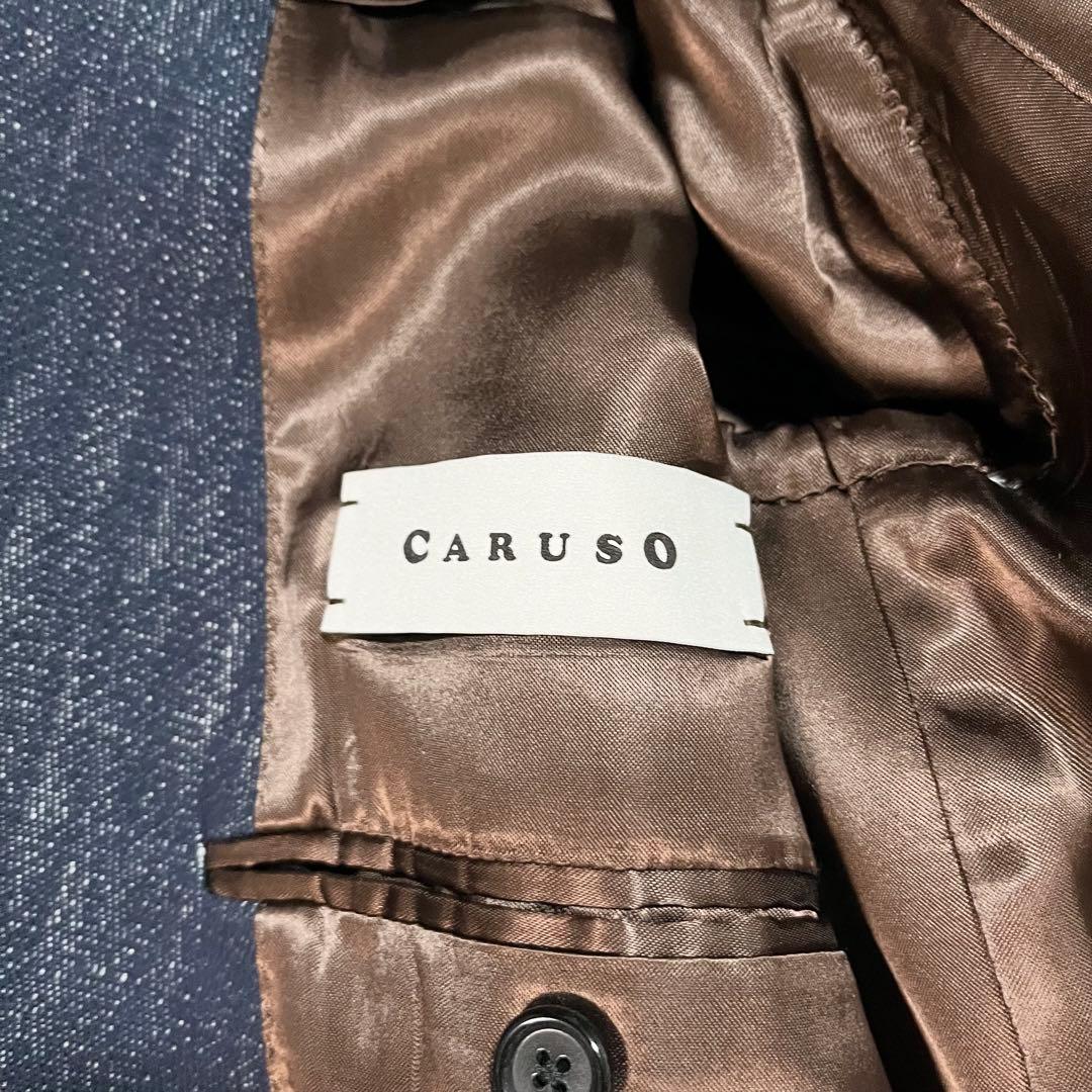 Caruso カルーゾ　ラップコート ガウンコート　インディゴ　ベルト　ロング丈