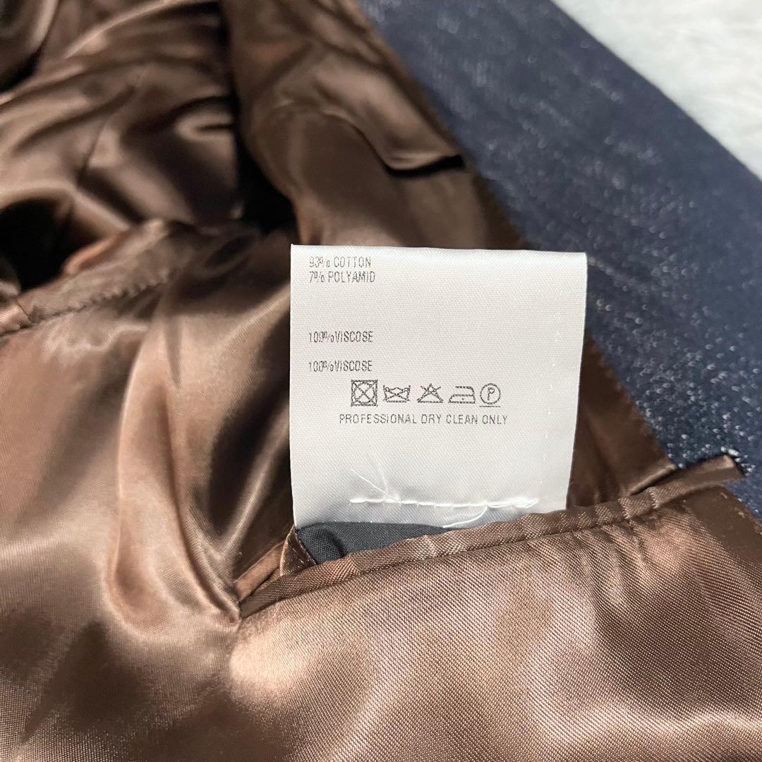 Caruso カルーゾ　ラップコート ガウンコート　インディゴ　ベルト　ロング丈