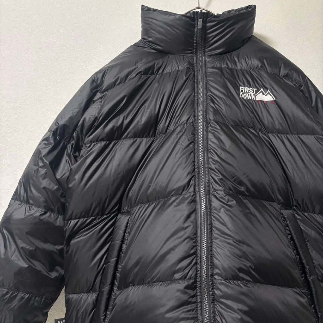 美品✨ブラックアイパッチ×ファーストダウン ダウンジャケット