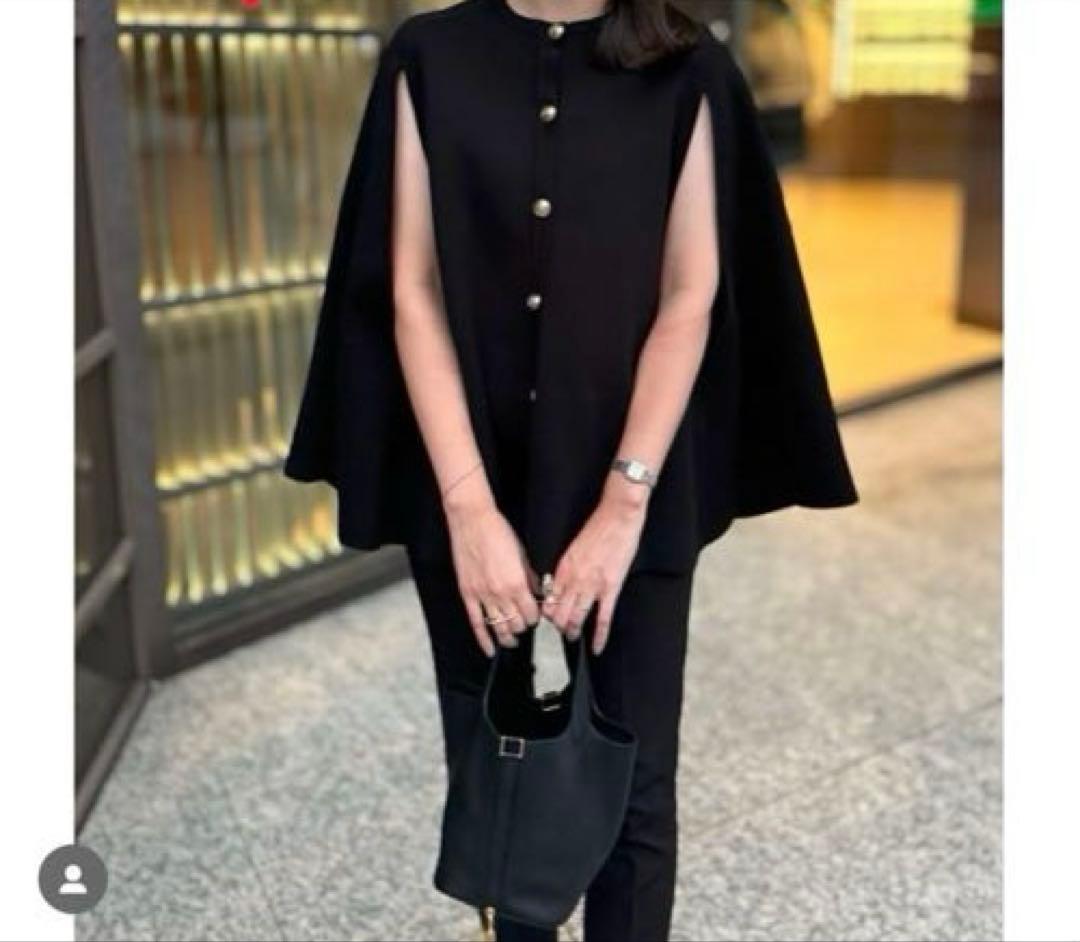 《美品》ブラック　ユナイテッドアローズ　ケープニット　カーディガン