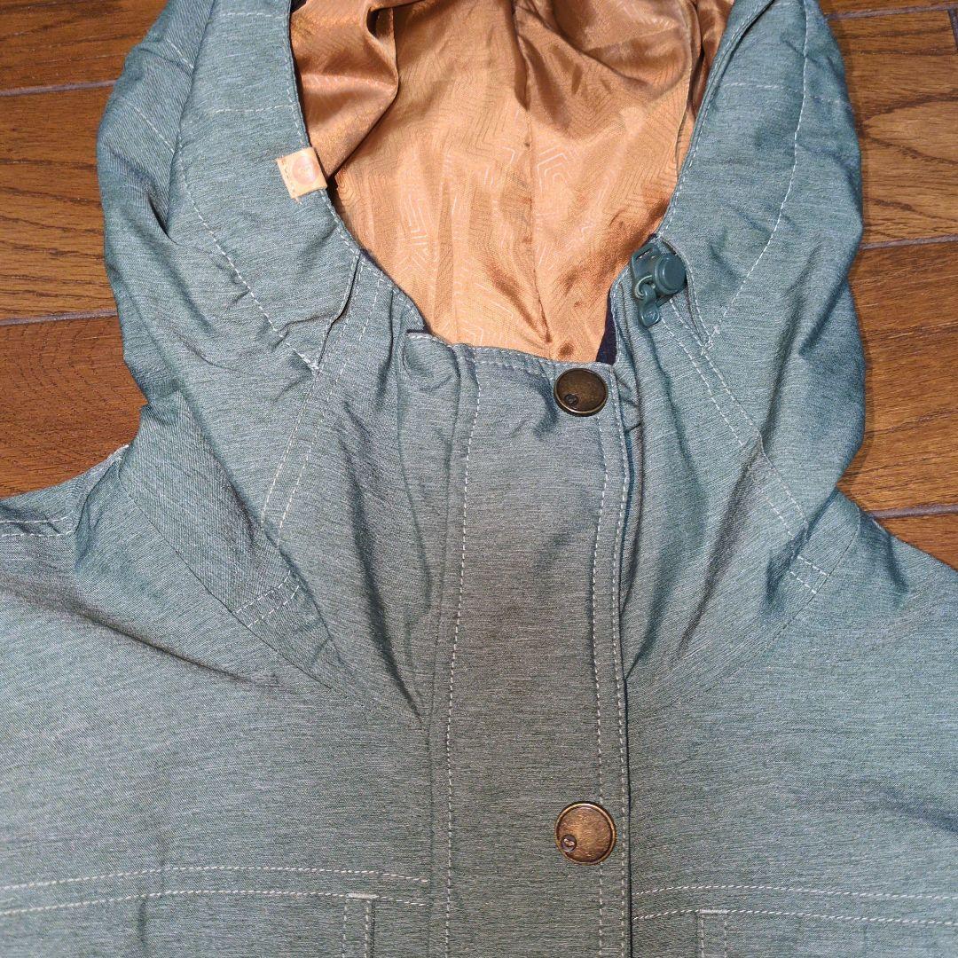 【美品】ROXY　スノボウェア　上下セット　Ｓ　カーキ　キャメルブラウン　総柄