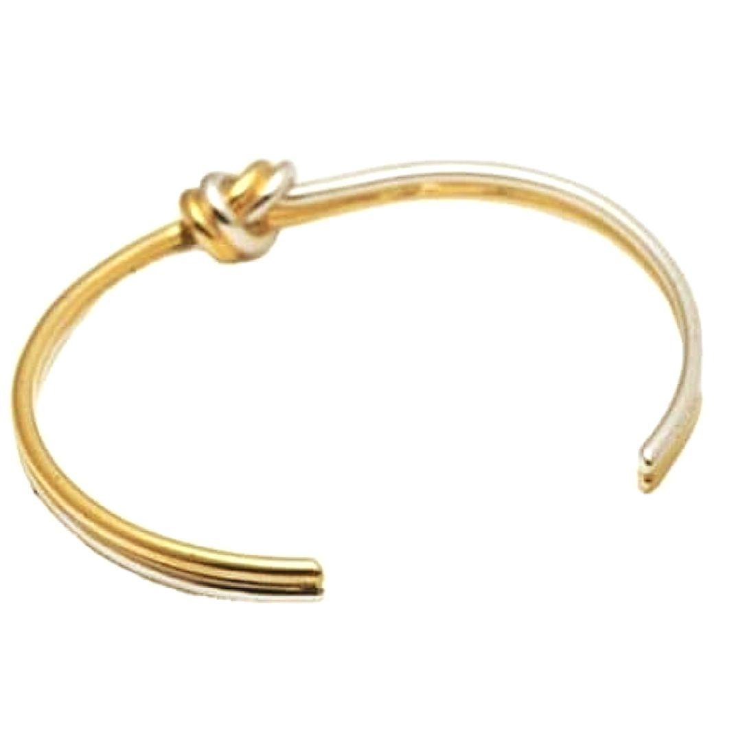 未使用級✨セリーヌ　Knot Double Bracelet　ゴールド×シルバー