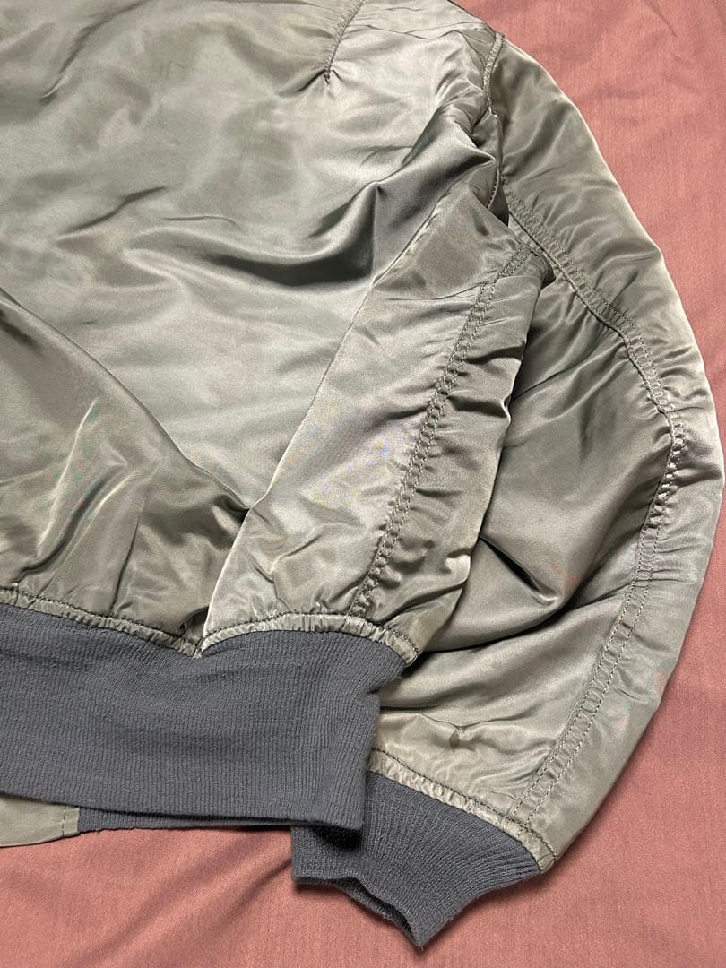 80s USA製 ALPHA INDUSTRIES MA-1 IDEALジップ