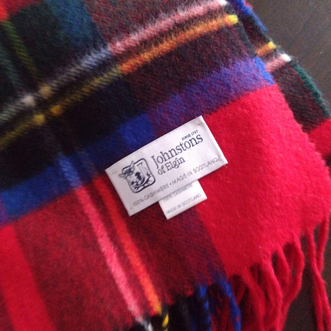 Johnstons of Elgin タータンチェック ストール