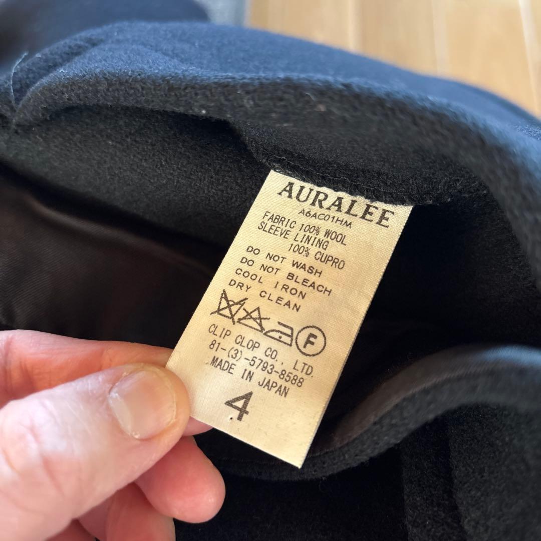 AURALEE 黒 ロングダッフルコートほぼ新品美品