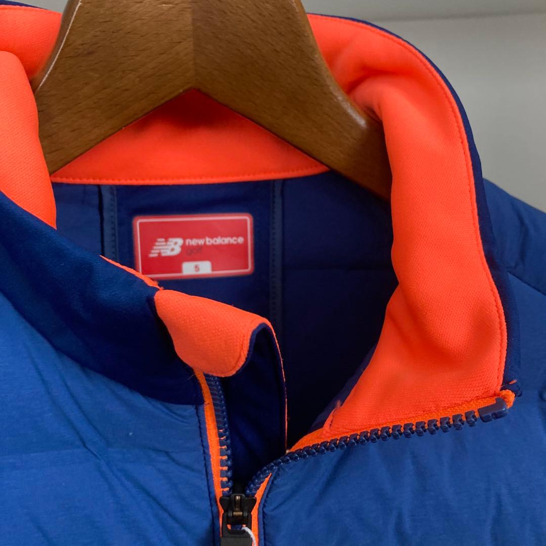 新品New Balance メンズゴルフライトダウン L(5)サイズ ブルー防寒