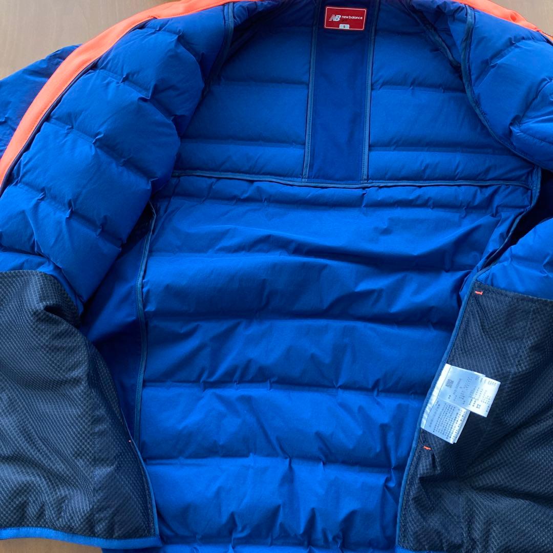 新品New Balance メンズゴルフライトダウン L(5)サイズ ブルー防寒
