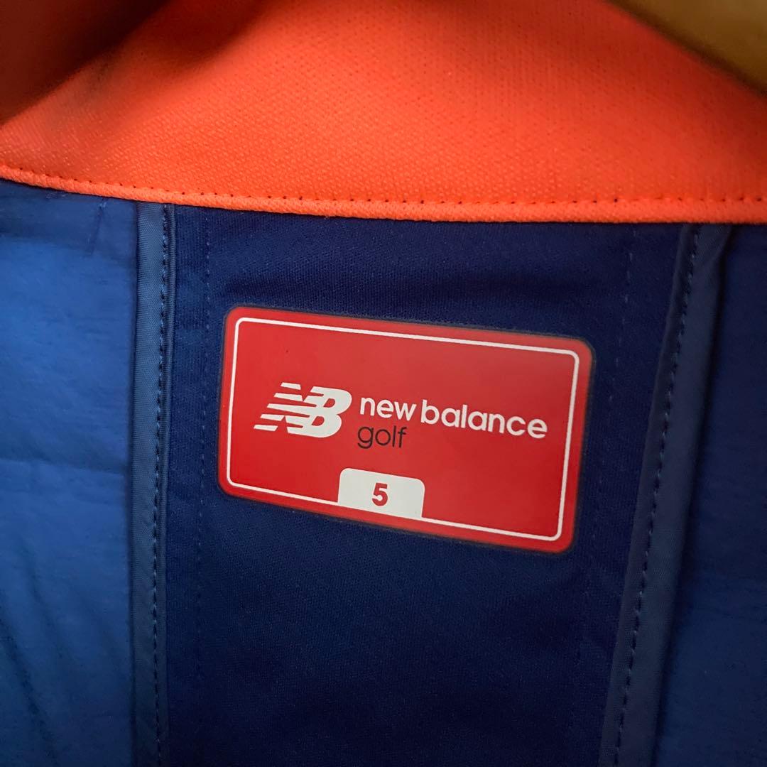 新品New Balance メンズゴルフライトダウン L(5)サイズ ブルー防寒