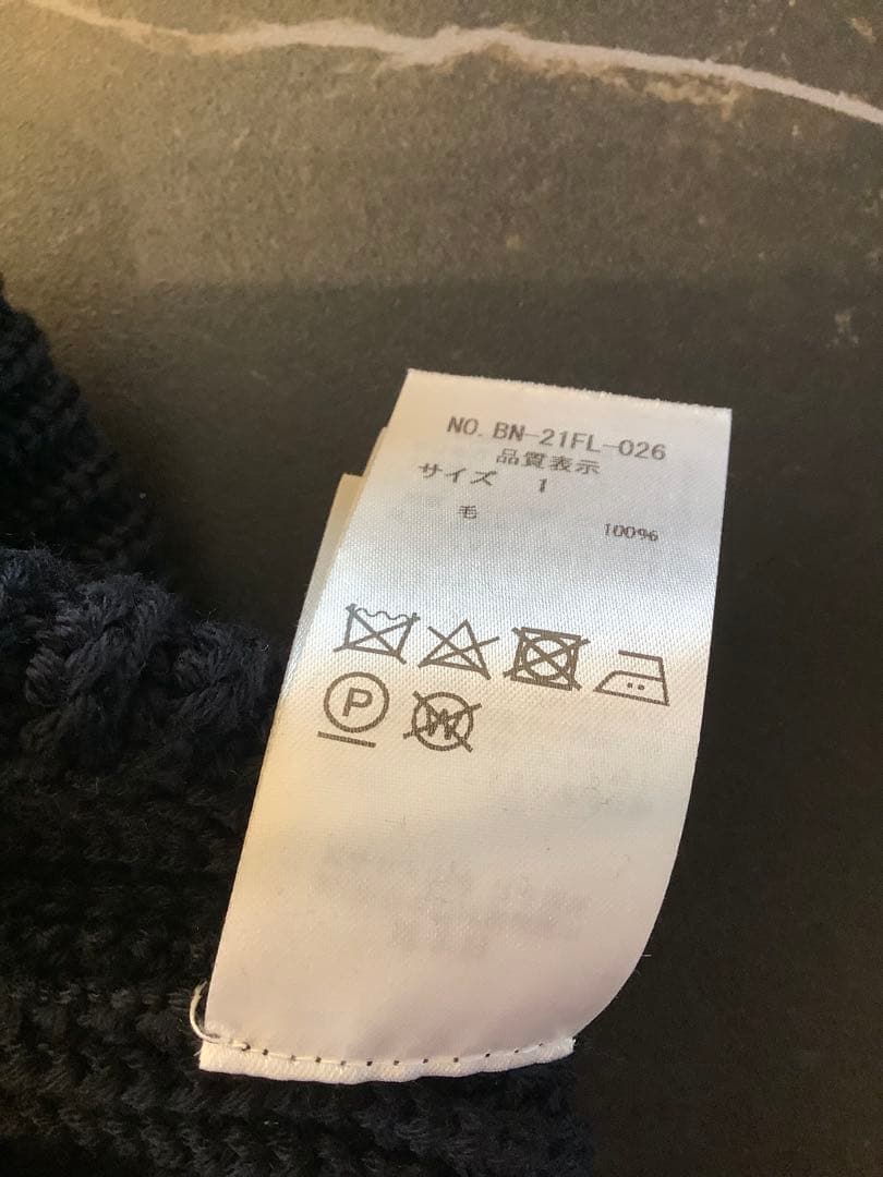 BATONER バトナー ネイビー　シグネチャークルーネック サイズ1