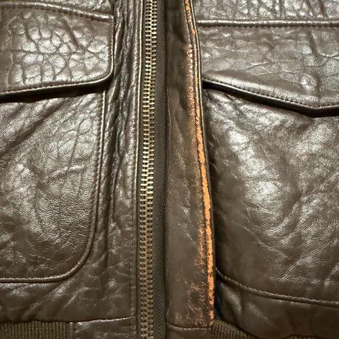 AVIREX A-2 フライトジャケット 本革 レザー Sサイズ ブラウン