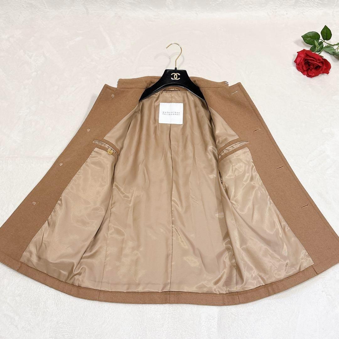新品同様✨　マッキントッシュ　ステンカラー　コート　ウール　　ブラウン　36
