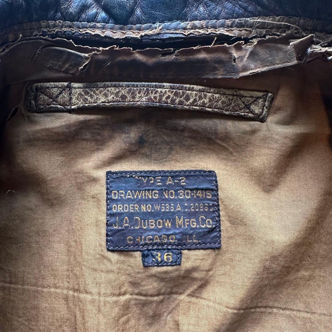 40's 米軍実物 USAAF A-2 レザー フライトジャケット ヴィンテージ