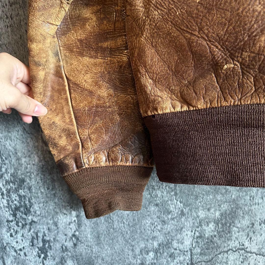 40's 米軍実物 USAAF A-2 レザー フライトジャケット ヴィンテージ