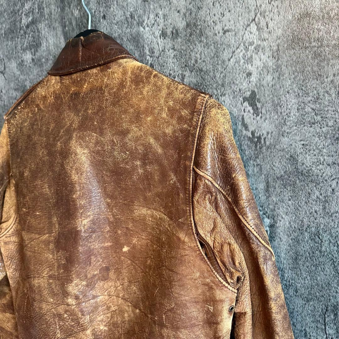 40's 米軍実物 USAAF A-2 レザー フライトジャケット ヴィンテージ