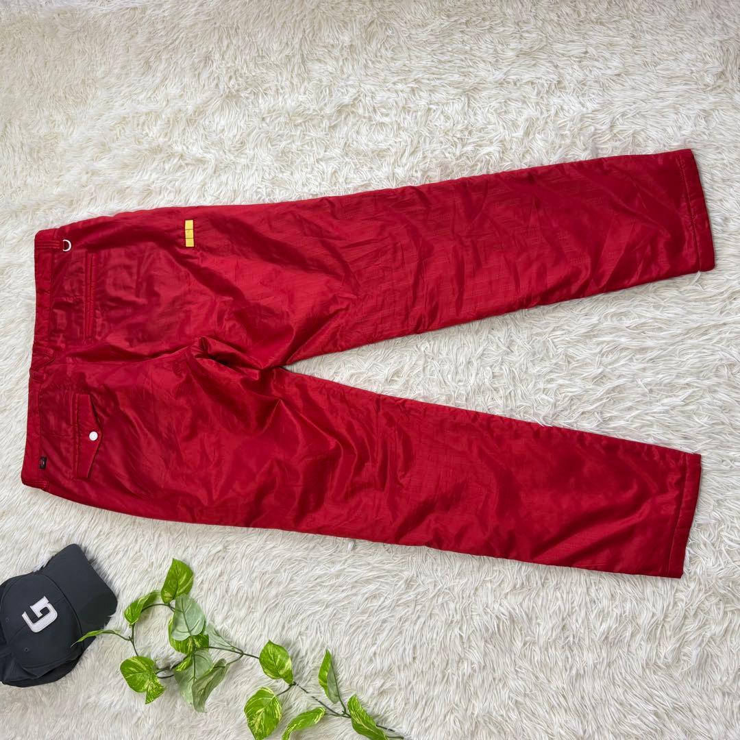 ニューバランスゴルフ】美品 中綿 セットアップ レッド 6サイズ メンズ