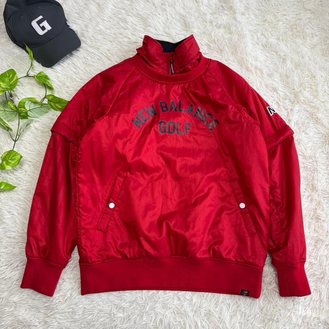 ニューバランスゴルフ】美品 中綿 セットアップ レッド 6サイズ メンズ